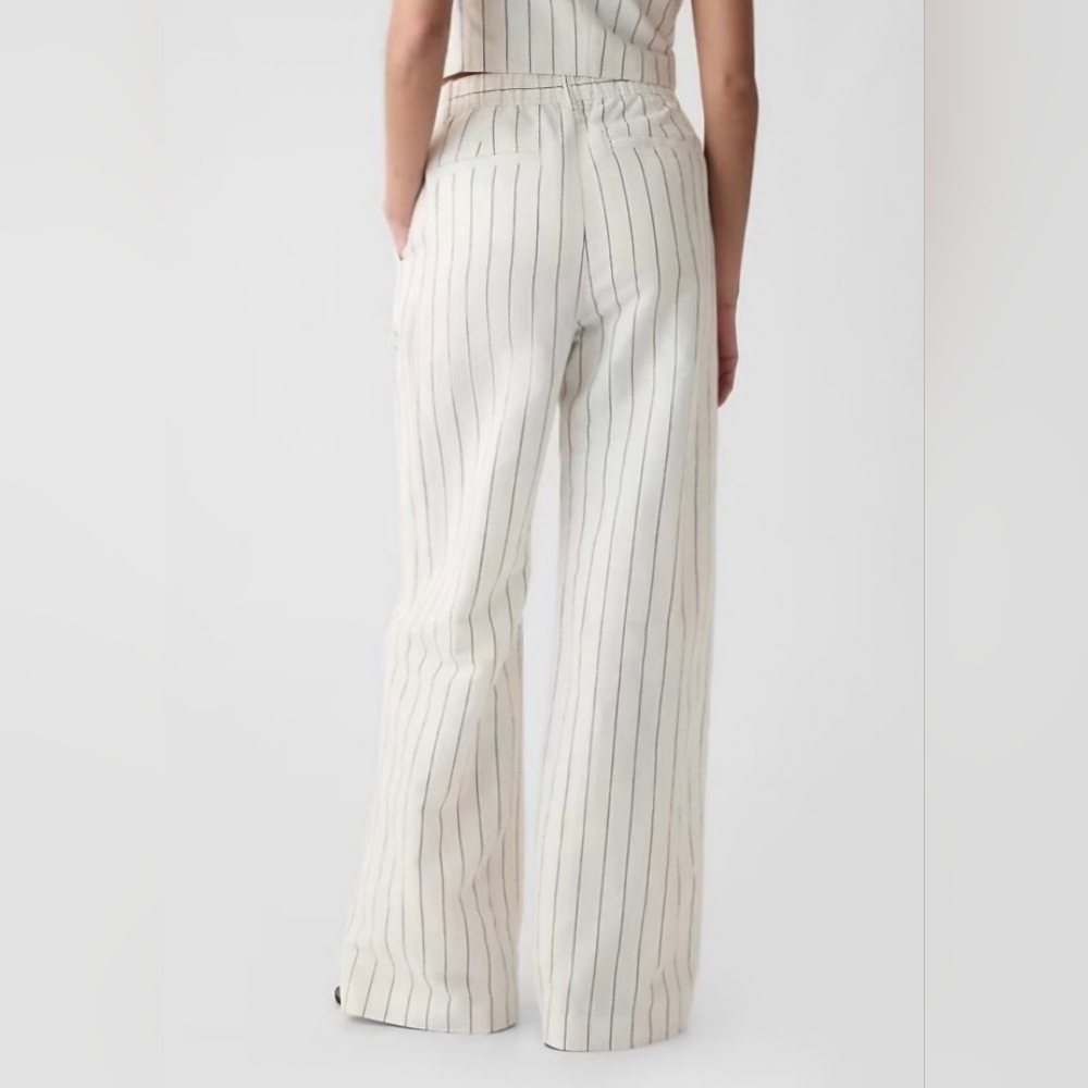 GAP Cream Pants with Black Stripes - Picture 2 of 5